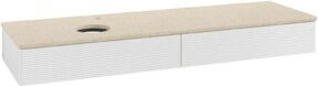 V&B Waschtischunterschrank Antao mit Frontstruktur in Weiß, Wandmontage, B/T: 160 x 50 cm - Bild 1