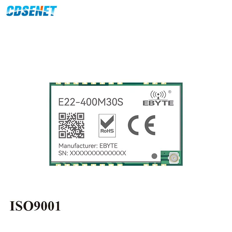 10er Set CDSENET E22-400M30S LoRa Funkmodul 433MHz RF Transceiver mit 30dBm und TCXO SMD Stempel Loch - Bild 2