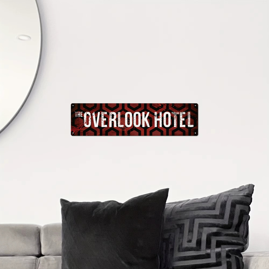 CIFBUY The Overlook Hotel Vintage Metallschild Retro Horrorfilm Wanddekoration, B/H: 15,7 x 3,9 cm - Bild 2