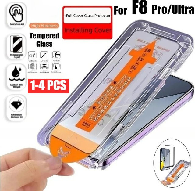 Xiaomi HD-Hartglasfolie für POCO F8 und POCO F7 Ultra Pro, transparent, blasenfreier Bildschirmschutz mit One-Click-Installation - Bild 1