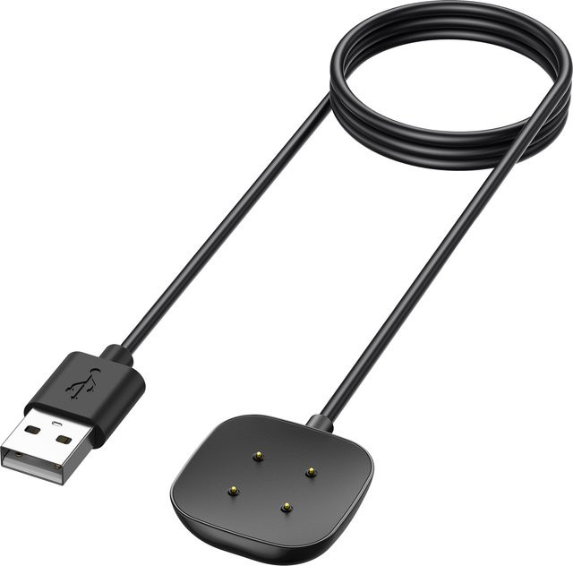 Magnetisches Fitbit Ladegerät für Versa 3 und Sense Smartwatch, USB-C Ladekabel in Schwarz - Bild 1