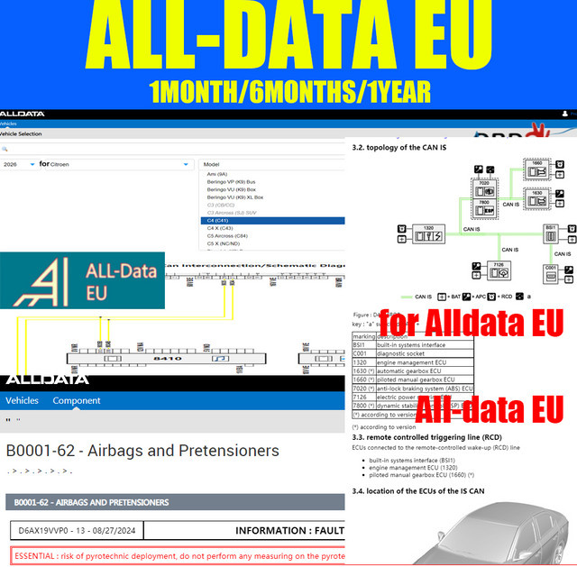 Alldata EU Online-Konto 2026: Kfz-Reparatursoftware Vollversion mit Schaltplänen und Fahrzeugdaten für Mobile und PC - Bild 1