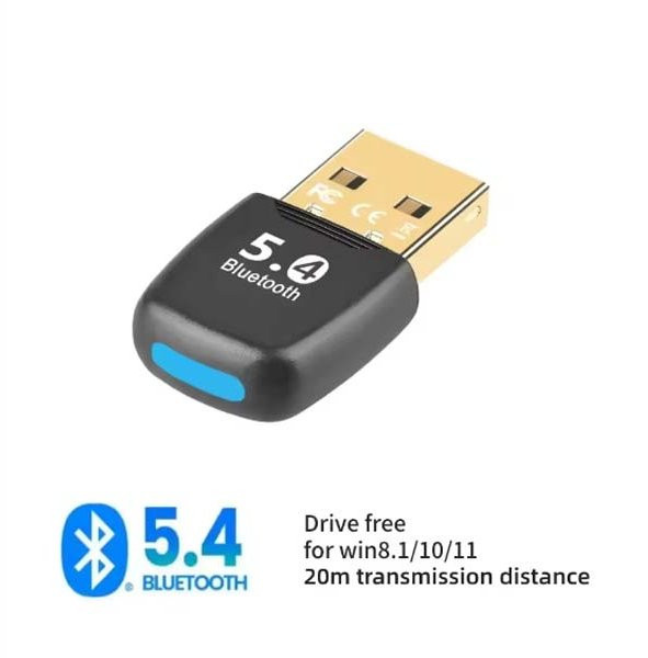 Meiteai-All Bluetooth 5.4 USB Adapter Dongle in Schwarz für PC und Audio-Empfang - Bild 1