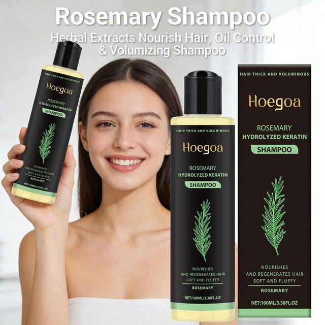 HOEGOA Rosmarin-Shampoo, für strapaziertes Haar und Schuppen, Unisex - Bild 1