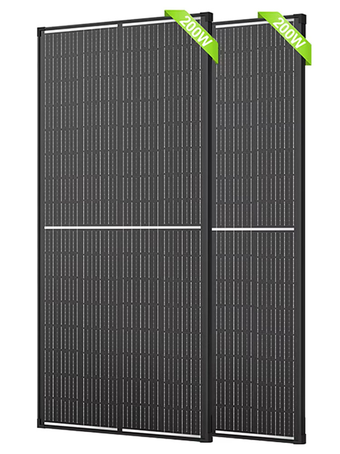 Rvpozwer Monokristallines Solarpanel 12,8 V 200 W N-Typ PV-Modul in Schwarz für Off-Grid Anwendungen und Hausdächer - Bild 6