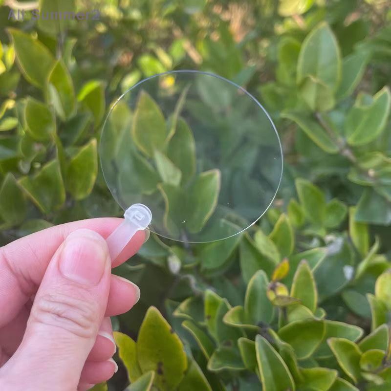 50 Stück DIY Kunstfächer aus Kunststoff, transparente Mini-Fächer für Kinder, Hochzeit und Geburtstag, Durchmesser: 5 cm - Bild 2