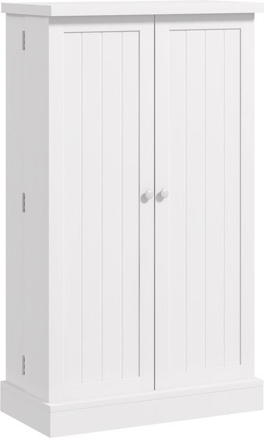 HOMCOM Küchenschrank Speisekammer mit 2 Türen und 5 Regalen in Weiß, B/T/H: 30 x 60 x 104 cm - Bild 1