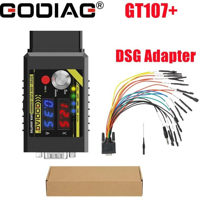 GODIAG GT107 Plus ECU Programmieradapter und DSG Getriebe Universal Jumper in Schwarz für Benz, BMW, DQ250, DQ200, VL381, VL300, DQ500 und DL501 - Bild 1