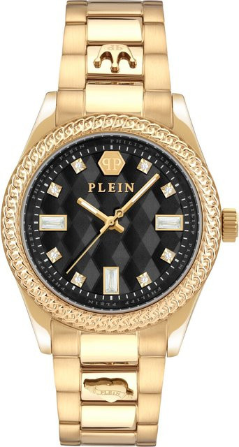 Philipp Plein Damenuhr, Quarz, Edelstahl, Schwarz, 38 mm, 5 ATM - Bild 1