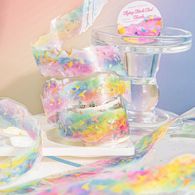 Washi Tape Aquarell-Farbverlauf in Multicolour für deine Tagebuchverzierung - Bild 1