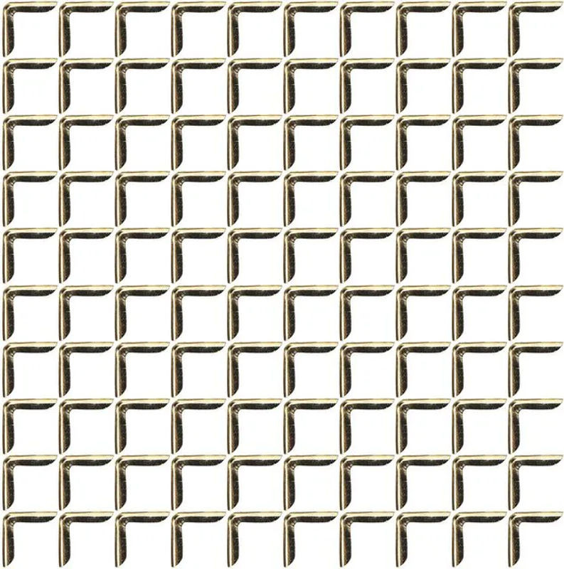 100 Stück OutsideWorld Eckschutz aus Aluminiumlegierung in Gold im Vintage-Design für Fotoalben und Notizbücher, 2,2 mm - Bild 1