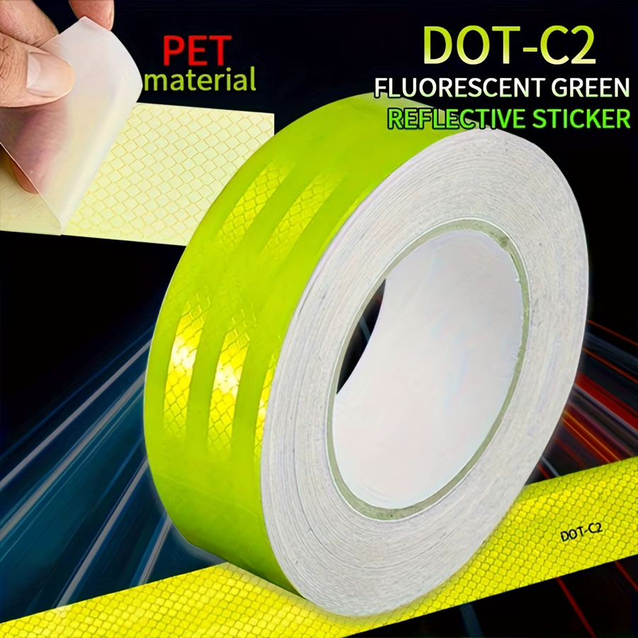 Reflektierendes Sicherheitswarnband DOT-C2 in Fluoreszierend Grün, wasserdicht und lichtbeständig für den Außenbereich - Bild 2