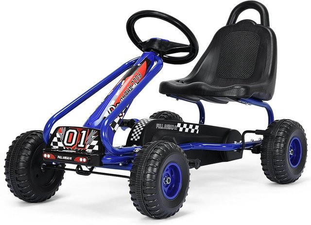 GOFLAME Go-Kart, Tretauto, mit verstellbarem Sitz, mit Handbremse, ab 3 Jahre - Bild 1