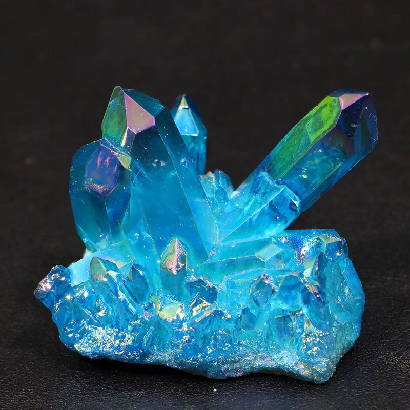 Blauer Aura-Quarz-Cluster mit Titan-Verstärkung in AAA-Qualität - Bild 2