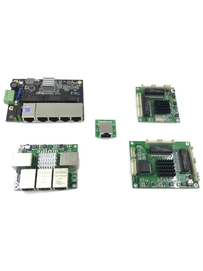 ANDDEAR Industrielles Ethernet-Switch-Modul mit 5 Ports, nicht verwaltet, 10/100/1000 Mbit/s, OEM-Platine mit automatischer Erkennung, PCBA-Platine, Multicolor - Bild 1