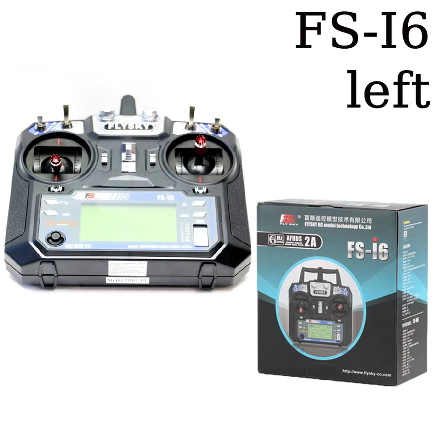 Fly Sky FS-i6 2,4G 6CH Fernbedienung in Schwarz kompatibel mit IA6B IA6 IA10B Empfängern für RC-Drohnen, Flugzeuge und Hubschrauber - Bild 4