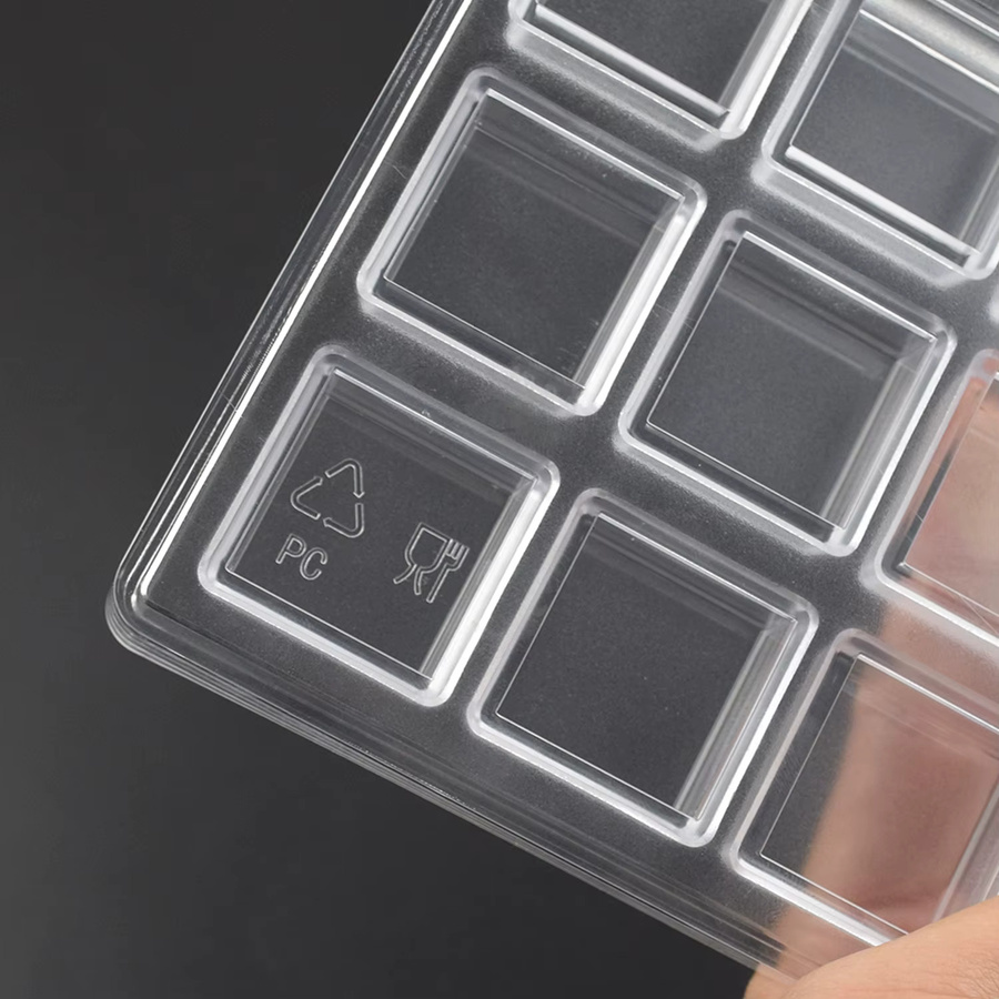 ALICAKE Schokoladenform aus Polycarbonat in Würfelform, transparent - Bild 4