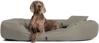 Tierlando Orthopädisches Hundebett SAMMY aus Polyester mit abnehmbarem Bezug und erhöhter Umrandung, Dunkelbraun/Beige, B: 140 cm, T: 105 cm, H: 30 cm - Bild 1
