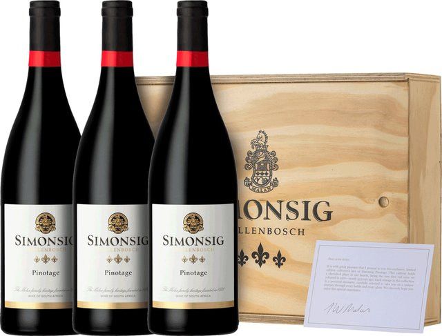 Simonsig Pinotage Rotwein, Stellenbosch, trocken, 3 x 0,75 l - Bild 1