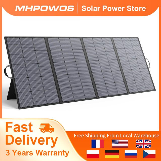 MHPOWOS Faltbares Solarpanel mit 23,5% Wirkungsgrad für Wohnmobile, Boote und Reisen, Schwarz - Bild 1
