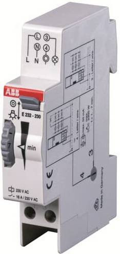 ABB Treppenlichtzeitschalter für Hutschiene 230V mit einstellbarer Zeit von 1 bis 7 Minuten 2CDE110000R0501 - Bild 1