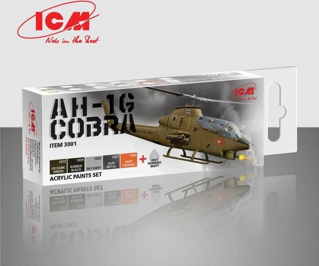 ICM Acrylic paint set - Cobra AH-1G, 6 x 12 ml, Bunt / Mehrfarbig - Bild 1