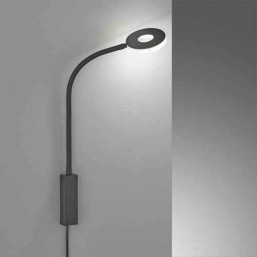 Fischer & Honsel Bettleuchte Cama LED Wandleuchte Schwarz B: 10 cm, H: 50 cm - Bild 2