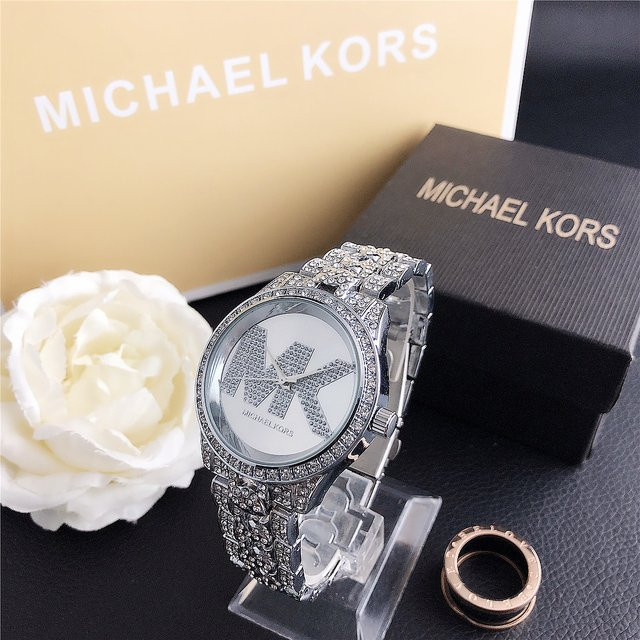 Michael Kors Armbanduhr, Quarz, Edelstahl, Silber, Diamant, Damen - Bild 1
