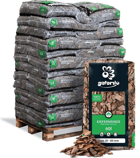 Galamio Rindenmulch Kiefer Grob Braun 60 l pro Sack - Bild 1