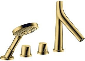 Hansgrohe Axor Starck Organic Duschset mit Thermostat und Fliesenarmatur in Goldoptik - Bild 1