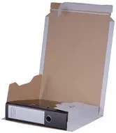 smartboxpro Ordnerversandkarton selbstklebend aus Wellpappe in Braun und Weiß - Bild 1