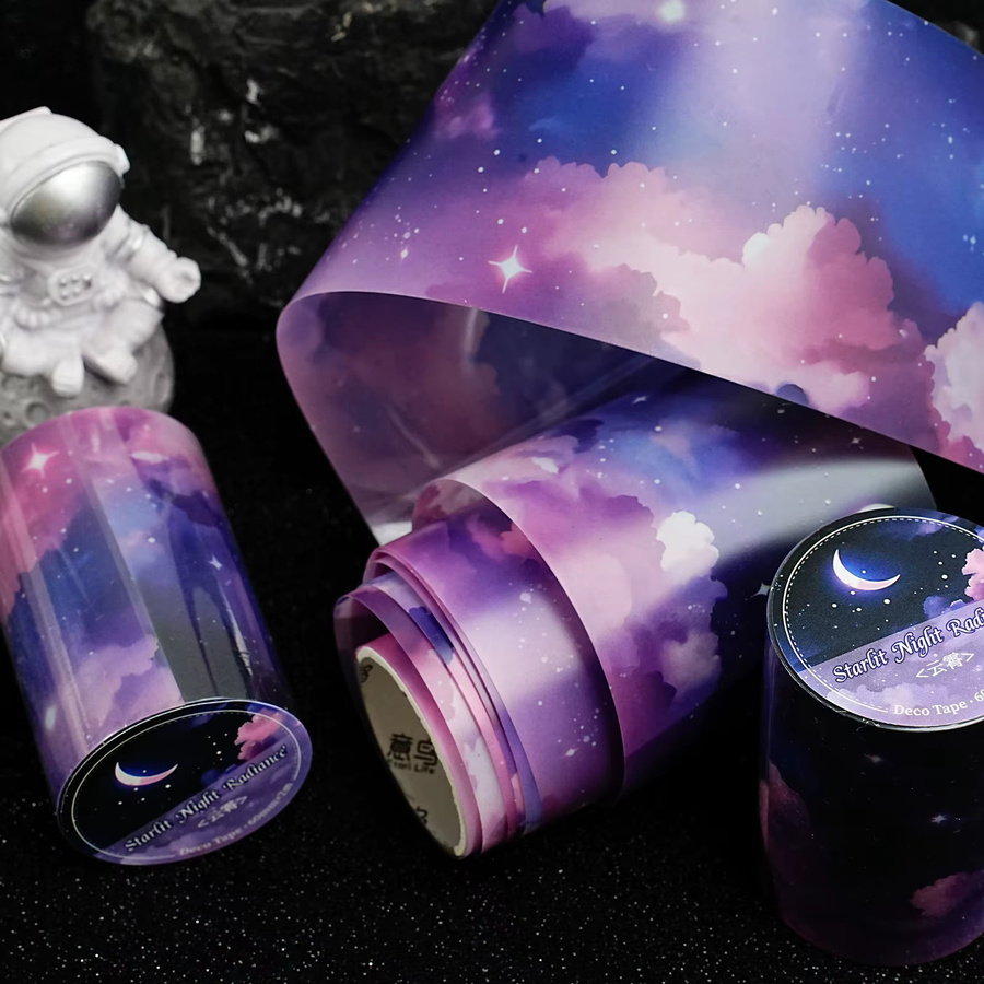 Etori Life Washi Tape Cloud Sky Purple Pink Nebula in Lila-Rosa, Breite: 60 mm, Länge: 2 m - Bild 5