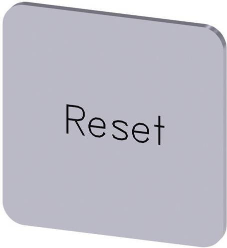 Siemens Bezeichnungsschild quadratisch RESET Silber Schwarz B x H: 22 x 22 mm 10 Stück - Bild 1