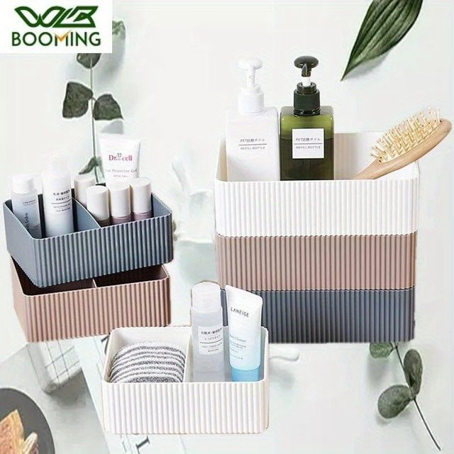 Organizer Box aus Kunststoff für Home Office und Badezimmer in Weiß, B/T/H: 15,6 x 5,6 x 5,6 cm - Bild 1