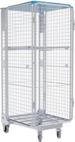 HMH nestainer Anti-Diebstahl ADB 1600 ME KU Metall Silber B: 73,0 cm, T: 87,0 cm, 5-seitig mit KU-Dach - Bild 1