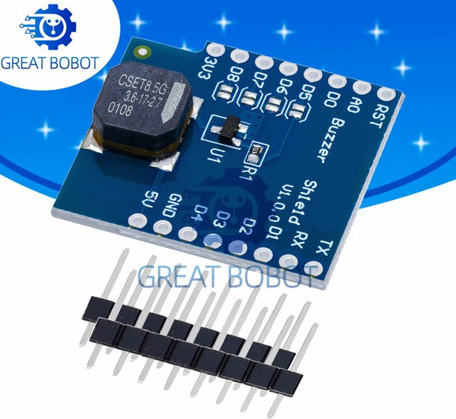 baishundianzi ESP8266 D1 Mini Summer Shield V1.0.0 Erweiterungsplatine in Blau für Arduino-DIY-Projekte mit Wi-Fi-Unterstützung - Bild 1