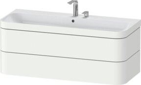 Duravit Möbelwaschtisch-Unterschrank Happy D.2 Plus in Weiß Matt mit 2 Schubladen und 2 Hängeldern, B/T: 117,5 x 49 cm - Bild 1