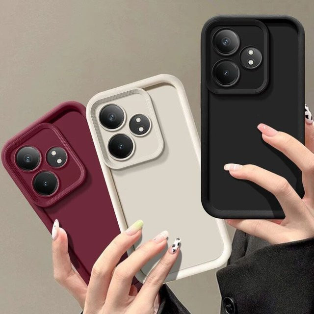 Luxus Matte Soft Cover für Realme GT 6 und Realme GT 6T 5G in Rot - Bild 1