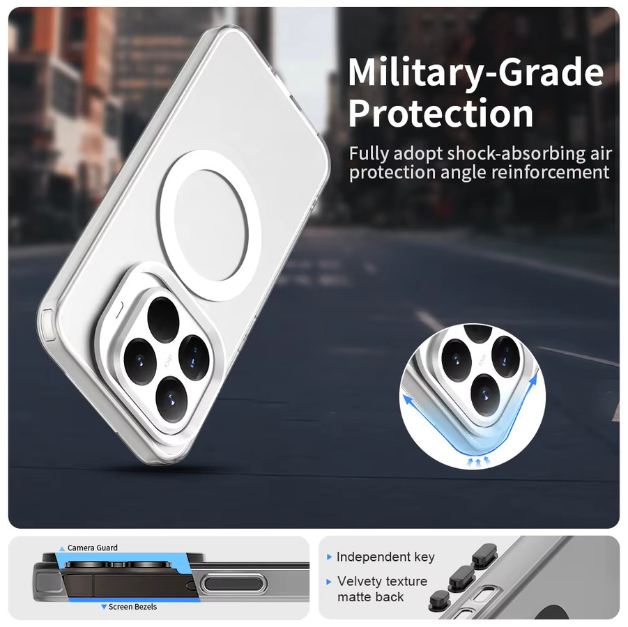 MagSafe Magnetische Schutzhülle für Xiaomi 17T Pro und 15T in Blau, Matt und Transparent mit Anti-Fingerprint- und Anti-Drop-Funktion - Bild 3