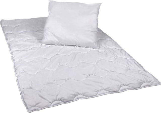 Addliving Premium Bettenset aus Mikrofaser, 2-teilig in Weiß, Steppbettdecke BxH: 200 x 220 cm und Kopfkissen BxH: 80 x 80 cm - Bild 1