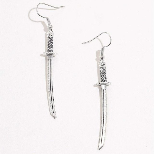 Dolchohrringe, Antiksilber, Messing, Unisex - Bild 1