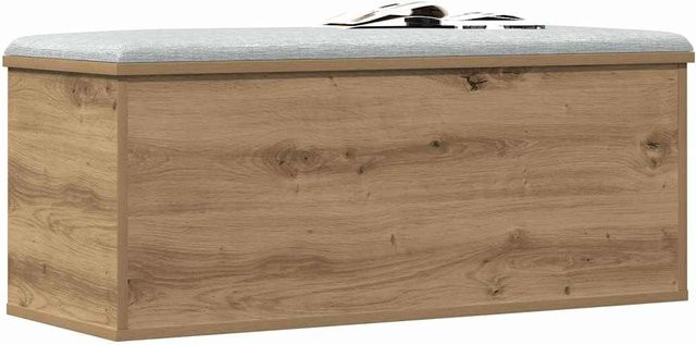 Aufbewahrungsbox Yiwydaa in Eiche Optik, Braun, B/T/H: 90 x 35 x 35 cm - Bild 1