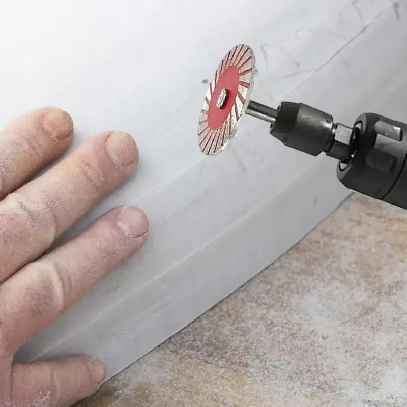 Sanke Rescue Trennscheibe mit 40 mm Durchmesser und 6 mm Schaft für Kreissägen zum Schleifen von Holz, Metall, Stein, Granit und Marmor in Rot - Bild 2