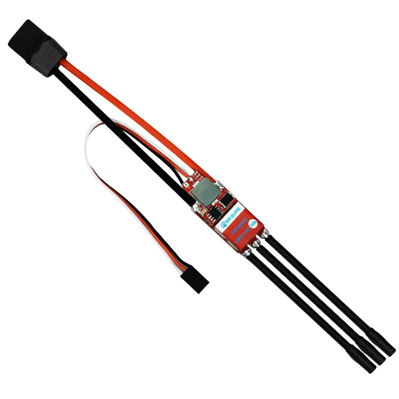 SEQURE 2670 Bürstenloser ESC 70A für 2-6S Lipo, Rot, unterstützt 128KHz PWM-Frequenz für FPV-Renndrohnen, Automodelle und Boote - Bild 4