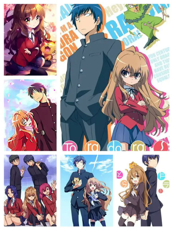 Potdemiel Toradora Anime 5D DIY Vollrund-Diamantmalerei Porträt in Querformat, mehrfarbig - Bild 2