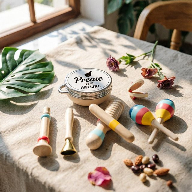 Binchi Musikinstrumenten-Set, Montessori Holz-Xylophon-Set, Baby-Trommelspielzeug, ab 3 Jahren - Bild 1