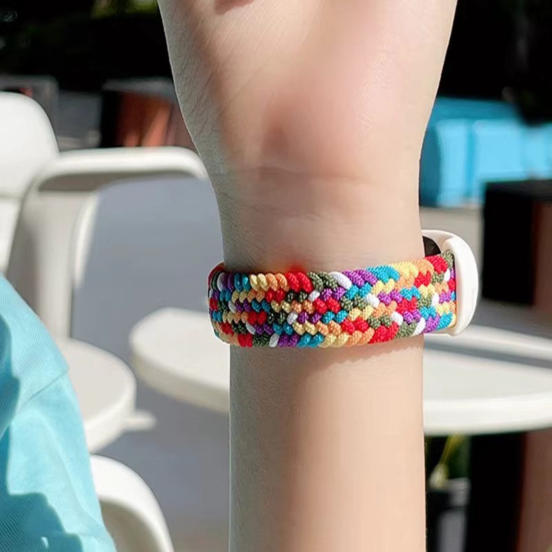 Uhrenarmband Nylon, elastisch, Bunt, Unisex, für Xiaomi Mi Band 8 9 - Bild 2