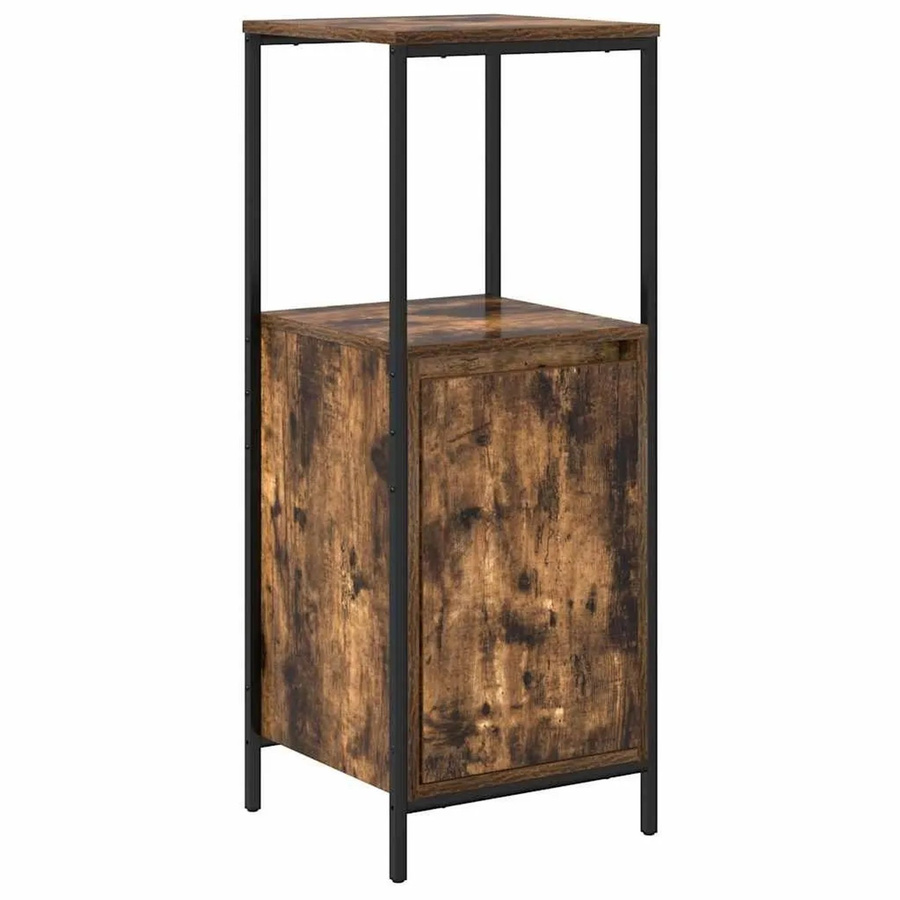 vidaXL Badschrank mit Regalen und Türen in Räuchereiche, B/T/H: 36 x 35 x 95 cm - Bild 2