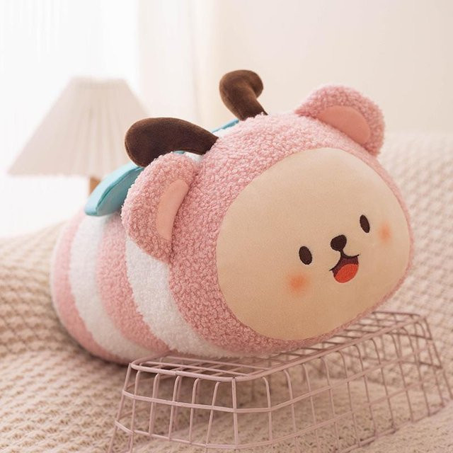 Kidsly Bienen Plüschkissen, Stofftiere, rosa, ab 14 Jahre - Bild 1