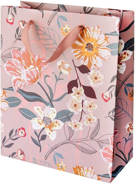 Rico Design Paper Poetry Geschenktüte Blume in Mauve, B/T/H: 26 x 12 x 32 cm - Bild 1
